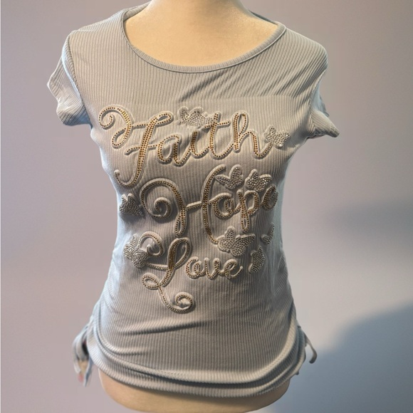 cute 4 U Other - Stylish Girls Gray Embroidered Tee